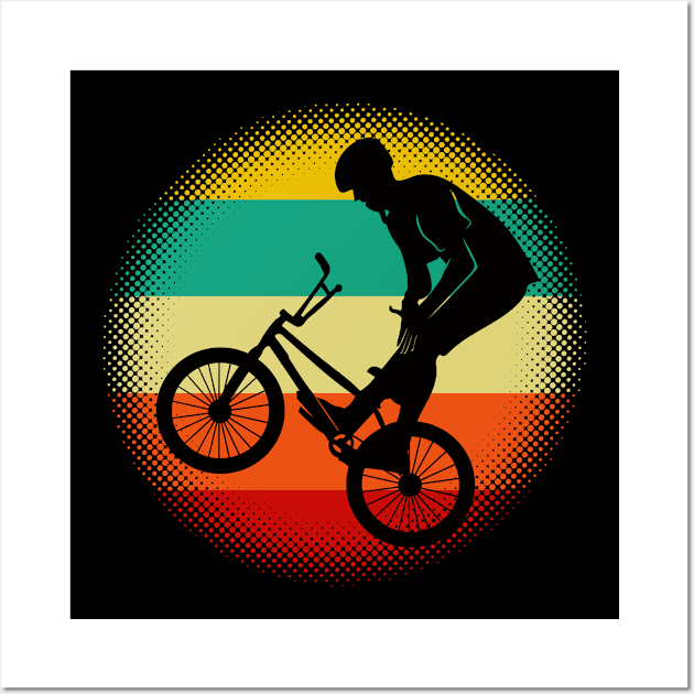 BMX Bicycle Rider Retro Wall Art by Houseofwinning